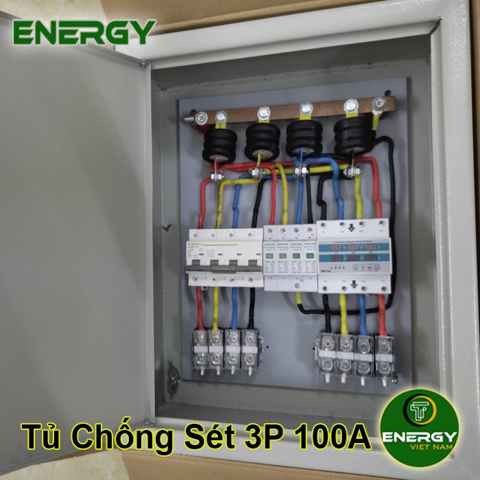Tủ Điện Chống Sét Lan Truyền 3 Pha 100A 380VAC - Thiết Bị Điện ENERGY