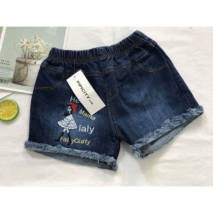 Quần sọt jean bé gái FreeSize từ 15-17kg - QG9