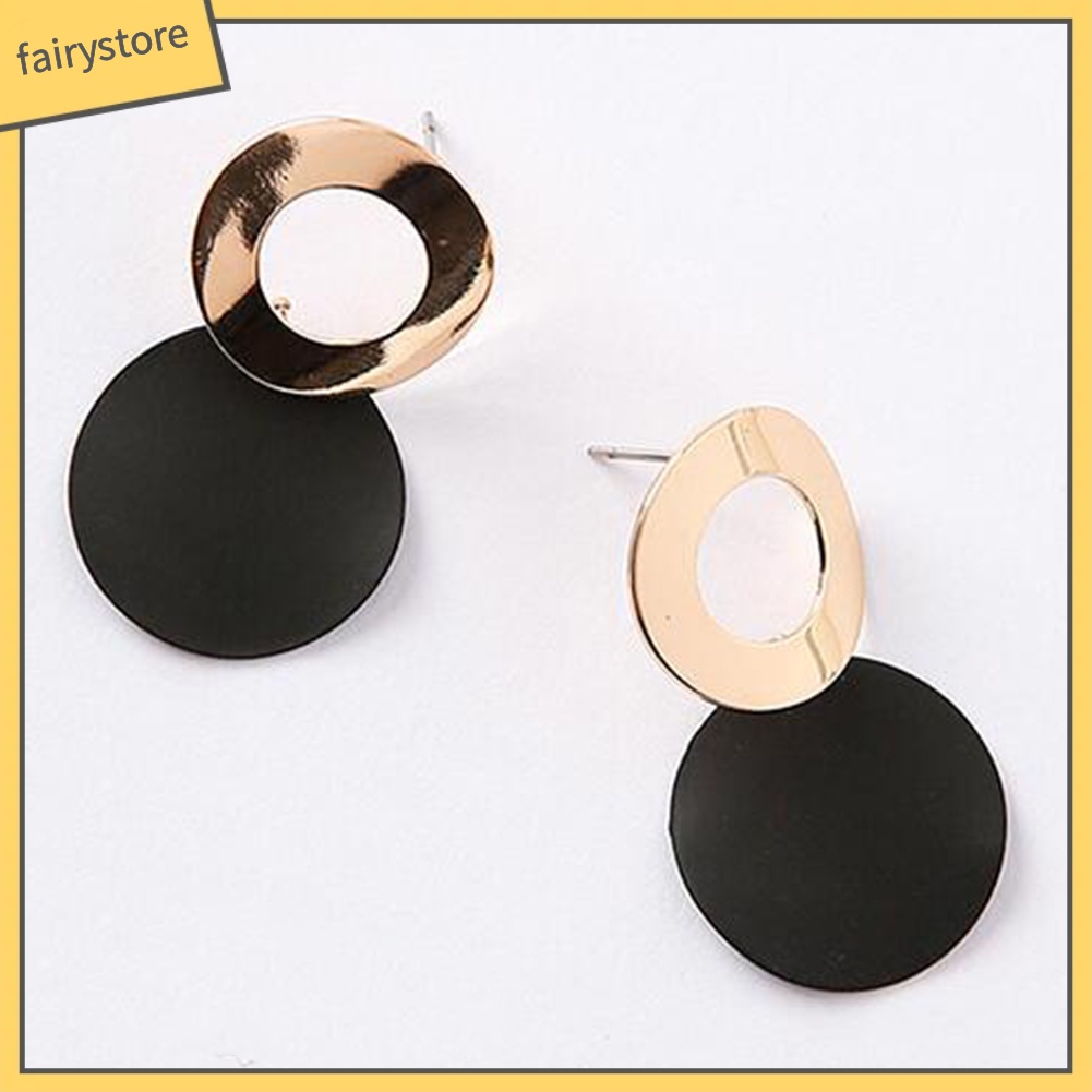 Khuyên tai hợp kim dáng tròn thời trang cho nữ