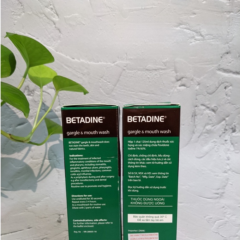 Dung Dịch Súc Miệng Betadine Gargle & Mouth Wash 125ml