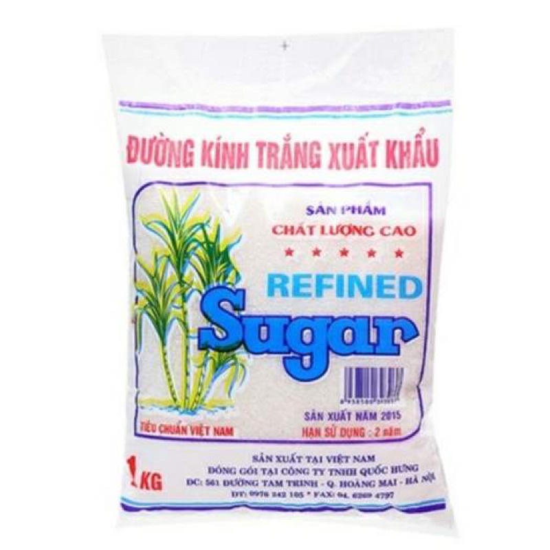 Đường xuất khẩu 1kg trắng/vàng