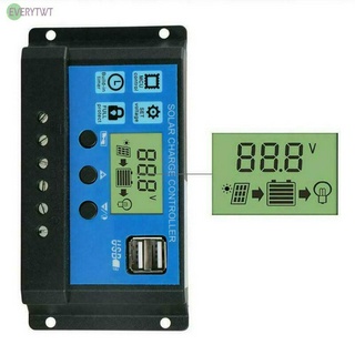 PMW Solar Panel Regulator Charge Controller Auto Focus Tracking 10A 12V/24V USB