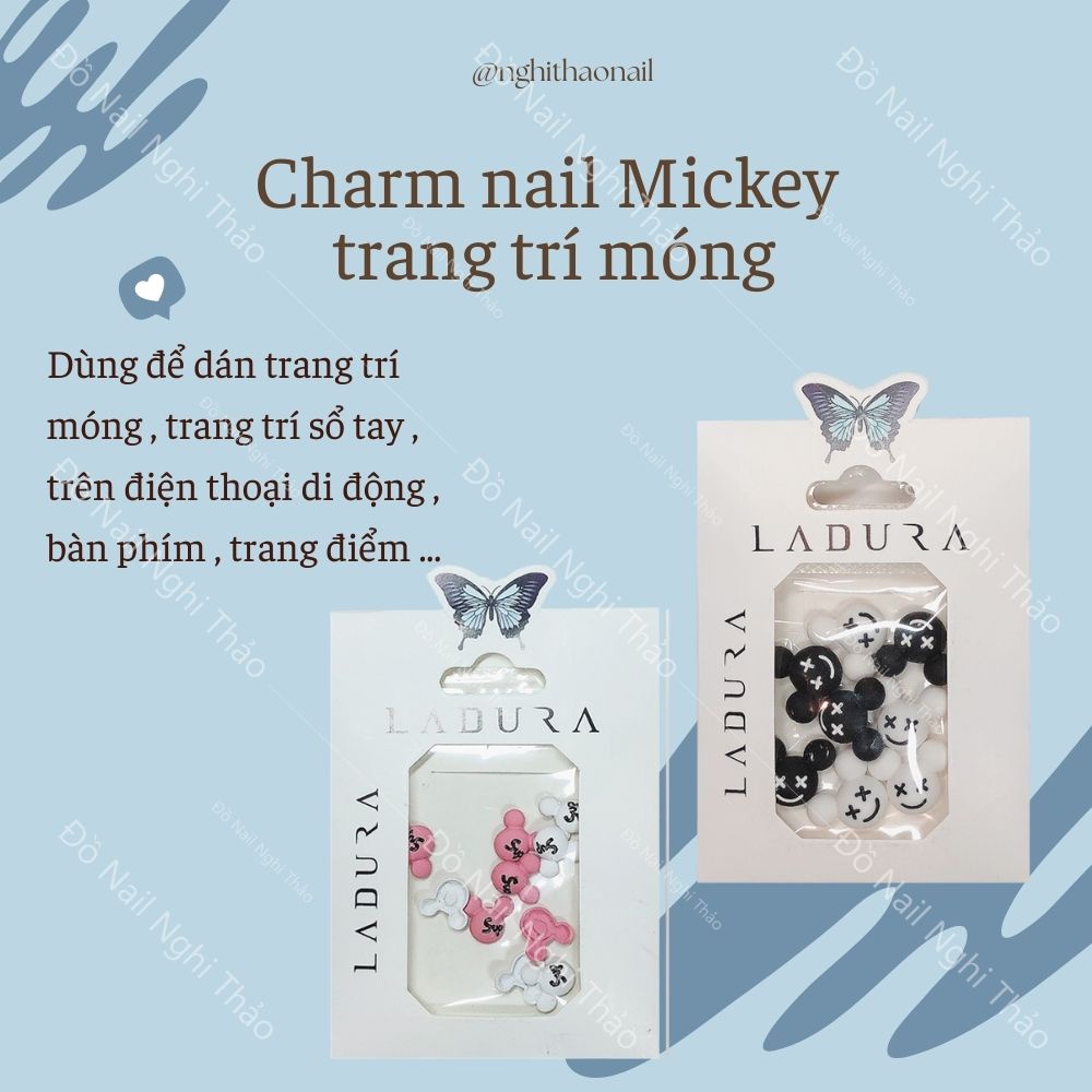 Charm nail mickey trang trí móng