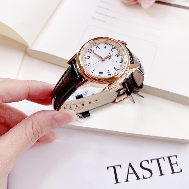 Đồng Hồ Tiss0t Nữ, Mặt 29mm, Chống nước 50m, Dây Da Nâu