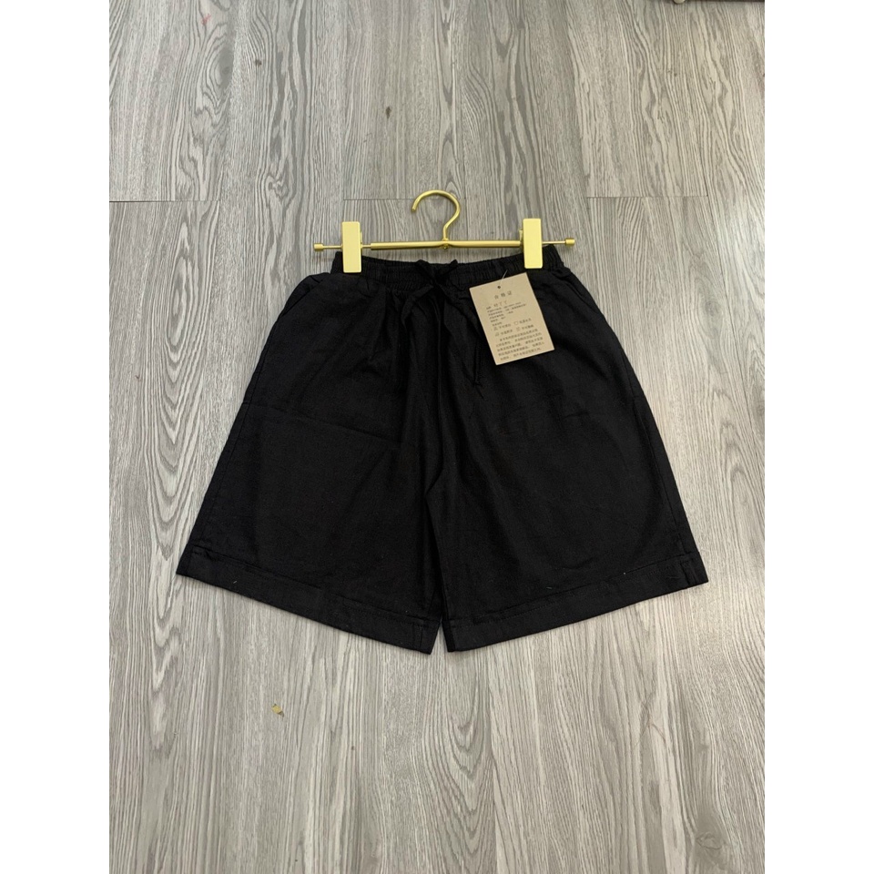 Quần đùi  Nữ Ống Rộng Chất Đũi Mặc Ở Nhà siêu mát