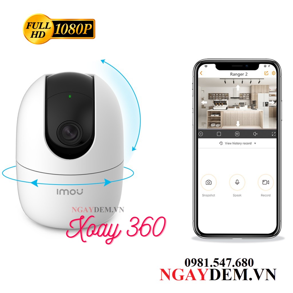 Camera Wifi Ngoài Trời IMOU A22EP 2MP/ Full HD 1080P-Camera Giám Sát Gia Đình Dahua Xoay 360 - NGAYDEM.VN