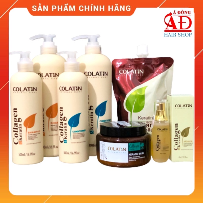 [+Tặng mũ trùm] DẦU GỘI XẢ Ủ DƯỠNG TÓC COLATIN TINH CHẤT TƠ TẰM CHÍNH HÃNG CTY XUÂN THÌ