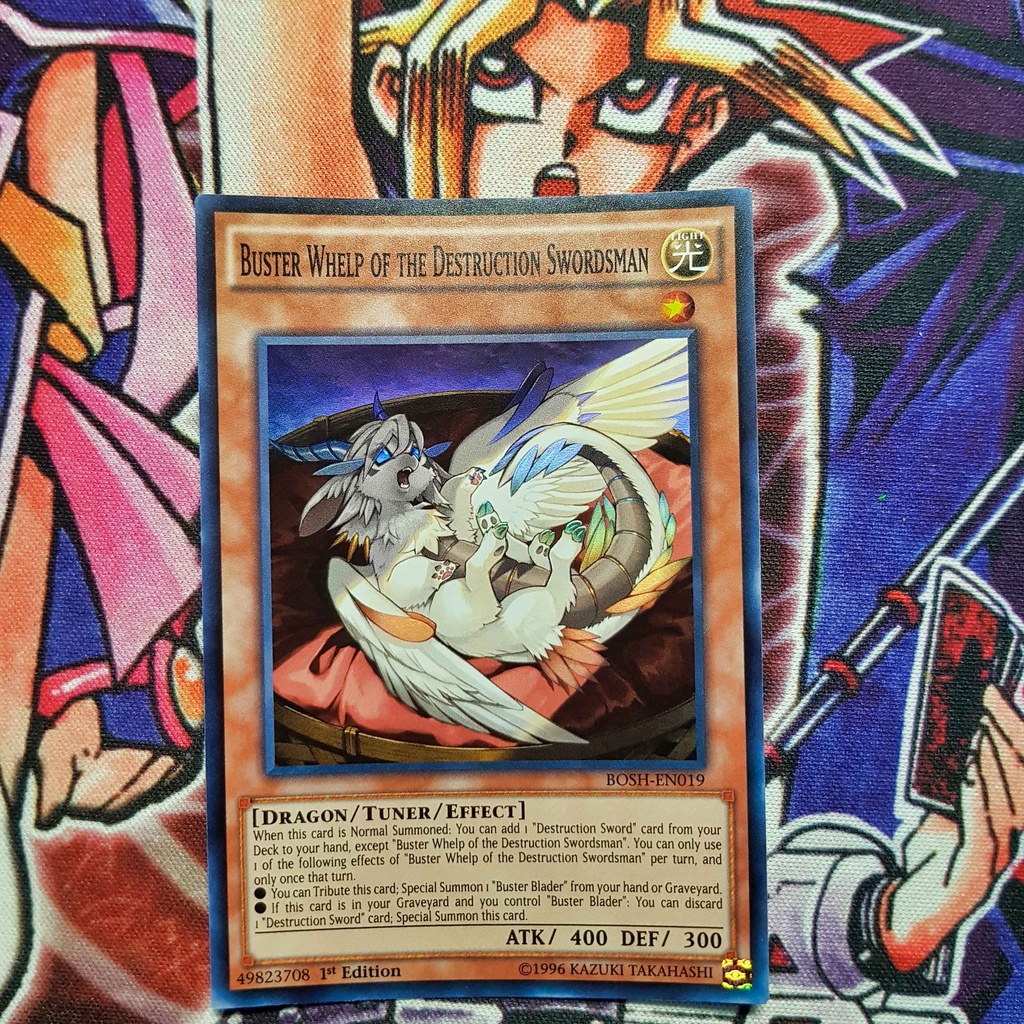 Thẻ bài Yugioh chính hãng | Buster Whelp of the Destruction Swordsman | BOSH Super rare.
