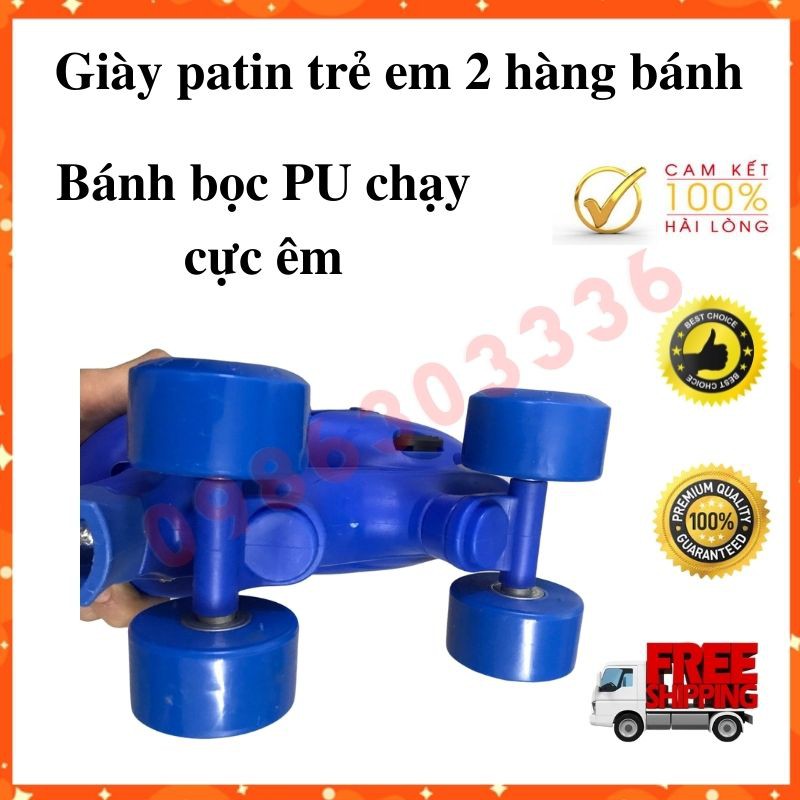 Giày Trượt Patin Trẻ Em 4 bánh ngang hai hàng bánh - Giày Patin Nguyên Hải