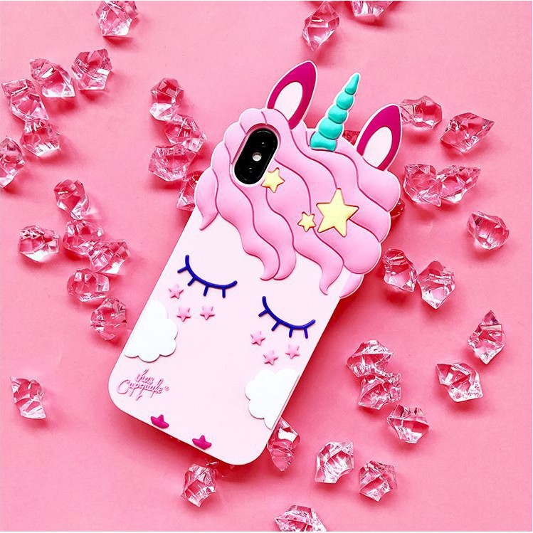 YSW Samsung A30S A50S A50 A30 A20 A6 A6+ A8 2018 J5 J7 2015 Pnik Unicorn Cartoon Sillicon Mobile Phone Cases