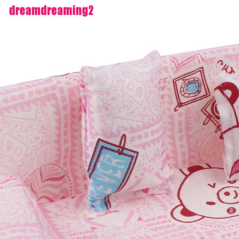 Mô Hình Ghế Sofa mini Kèm 2 Mô Hình Trang Trí Nhà Búp Bê