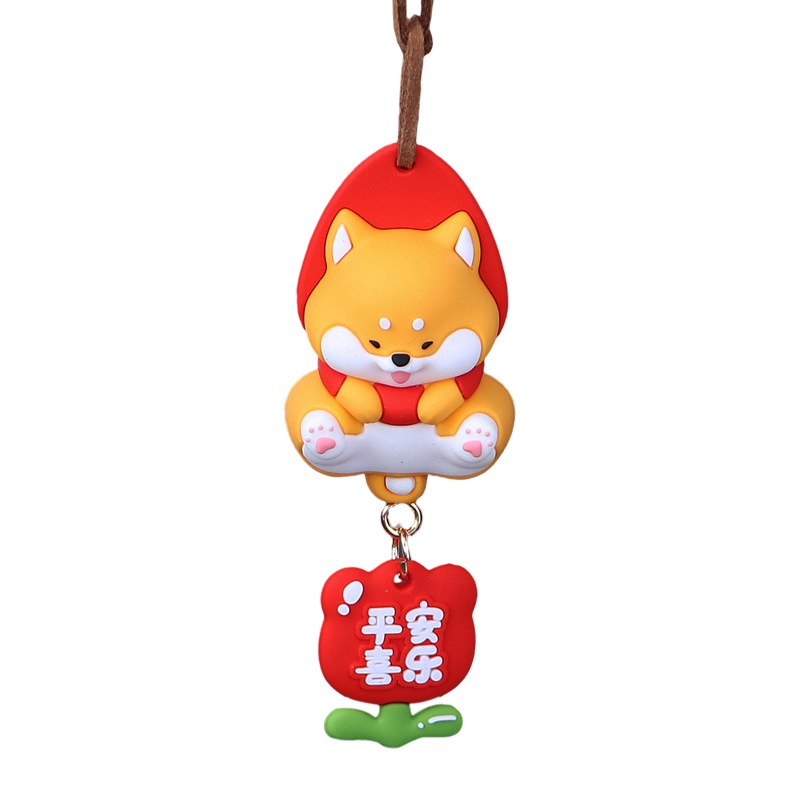 Móc treo ô tô điện thoại chó Shiba nhiều màu sắc biểu cảm đáng yêu dễ thương, quà tặng bạn bè người thân - Ráp