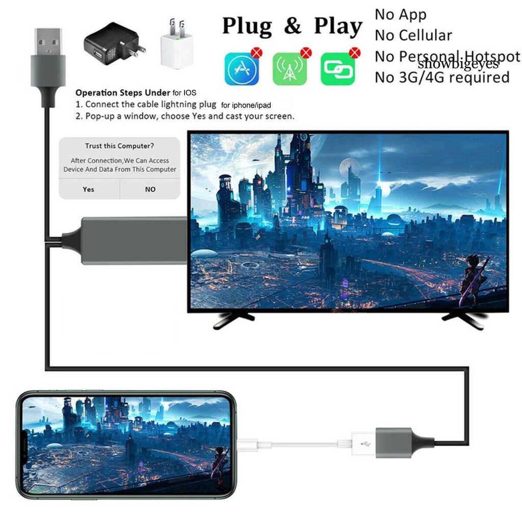 Cáp Chuyển Đổi Ved--1080P Hdmi Sang Hdtv Cho Ios / Android