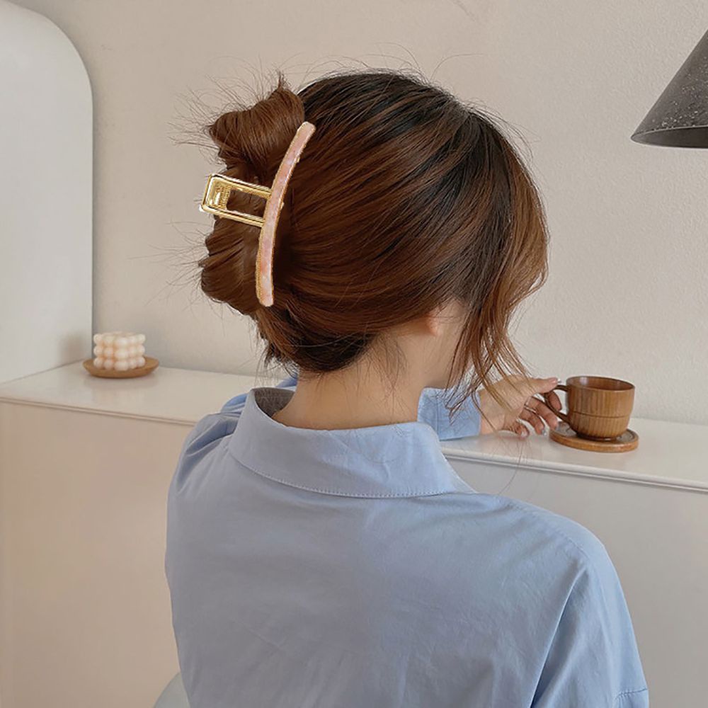 Kẹp tóc bằng hợp kim cỡ lớn phong cách Hàn Quốc tinh tế thời trang cho nữ