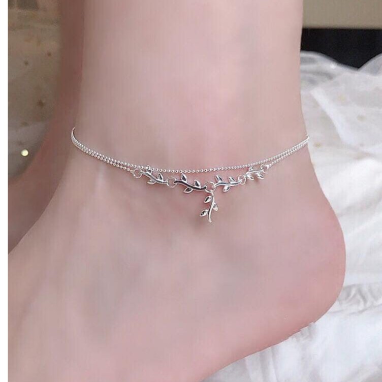 Lắc Chân Lá Chuẩn Bạc Ta 100% Cao Cấp | BigBuy360 - bigbuy360.vn