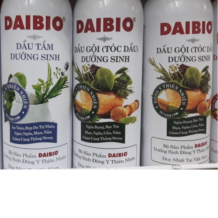 Dầu tắm gội dưỡng sinh Daibio 500ml đạng Gel