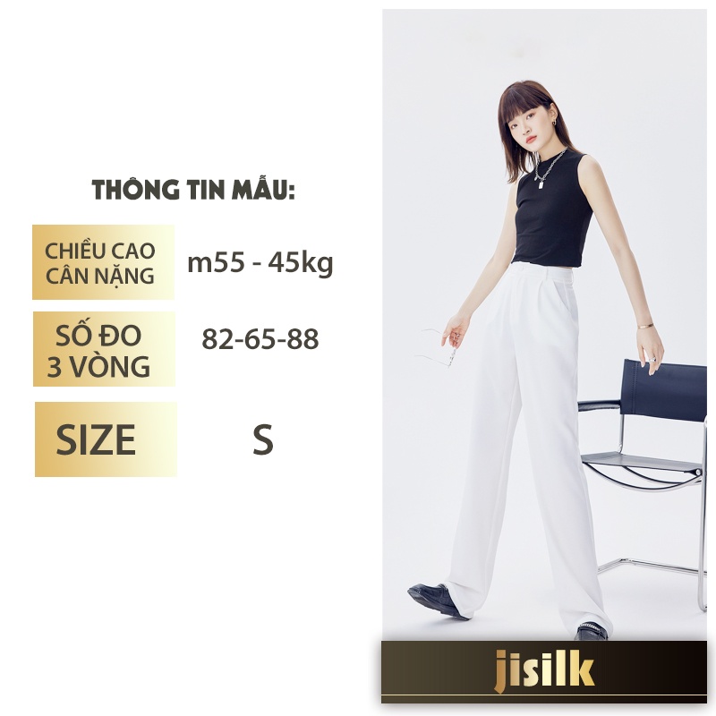 Quần ống rộng nữ jisilk bigsize cullotes suông đứng form vải tuyết mưa Love-ya T.QDA-02