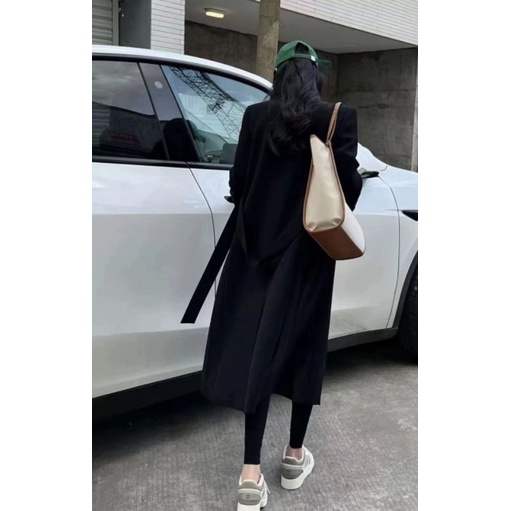 Áo khoác vest blazer dáng dài hai lớp basic cực xinh