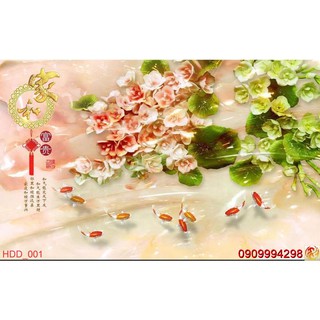 TRANH DÁN TƯỜNG 3D GIẢ NGỌC