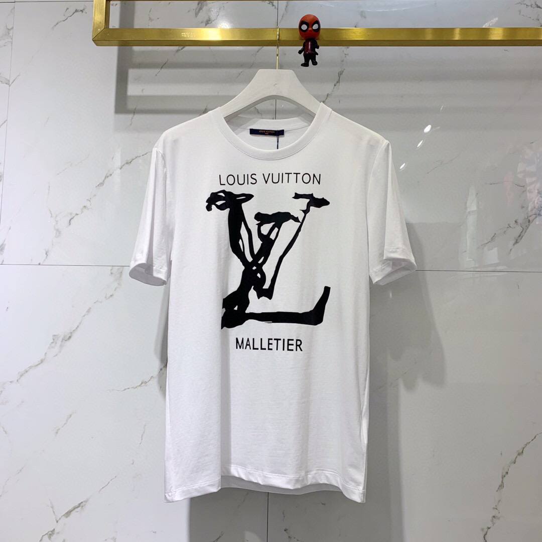 Summer 2020 men's short sleeve T-shirt printed LOGO chest short sleeve T-shirt round neck personality style