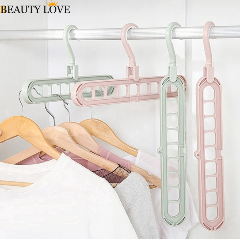 Móc Treo Cà Vạt / Áo Khoác Ngoài Ban Công 9 Lỗ Xoay Được Bằng Nhựa