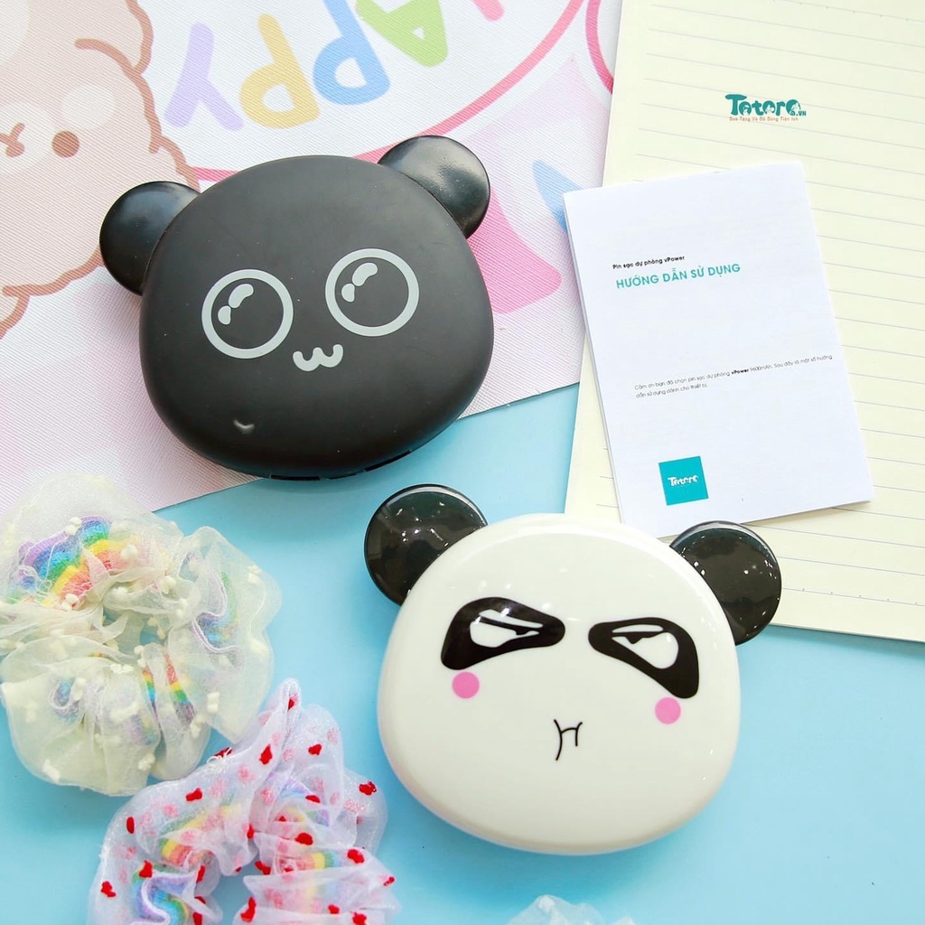 Pin sạc dự phòng chính hãng vPower Totoro Pokemon Panda chất lượng cao sản xuất bởi Totoro Việt Nam