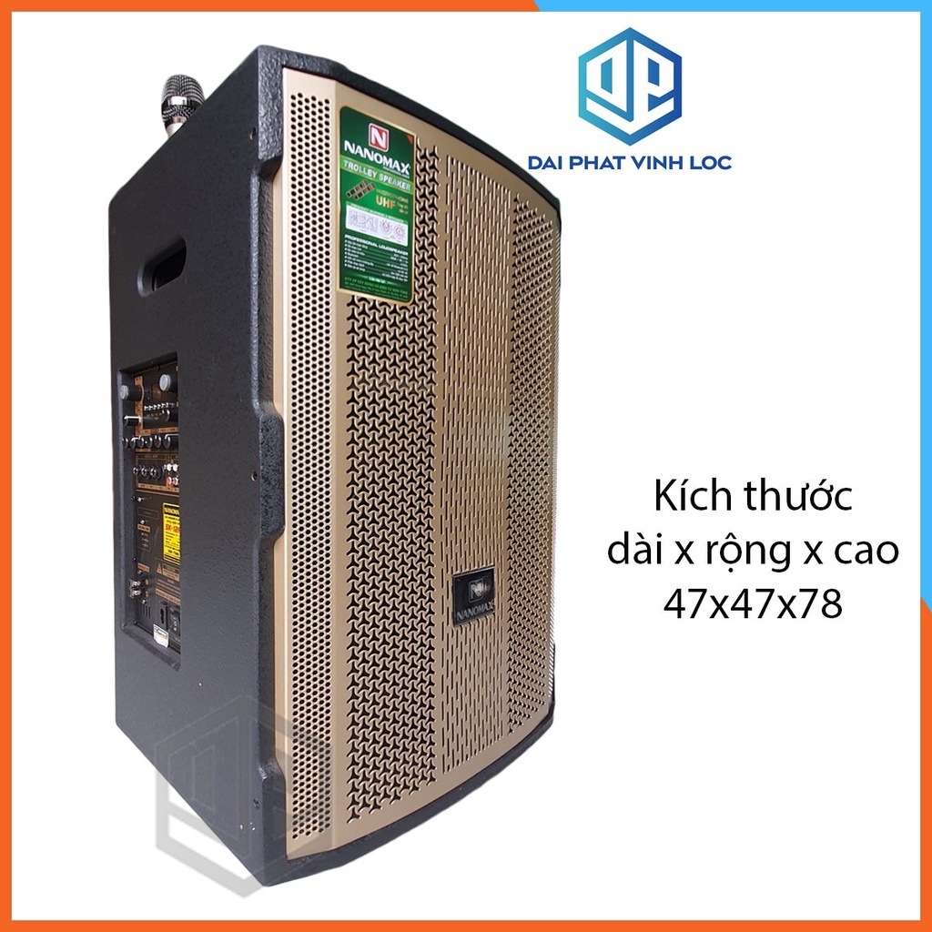 Loa Kéo Karaoke Nanomax Bluetooth KS-12F3 2022 Bass 30 Tặng 2 Mic Đọc Được Usb Thẻ Nhớ Công Suất 450w Có Bánh Xe Cao cấp