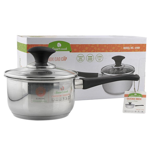 Quánh Inox đáy từ Smartcook 14cm SM6989