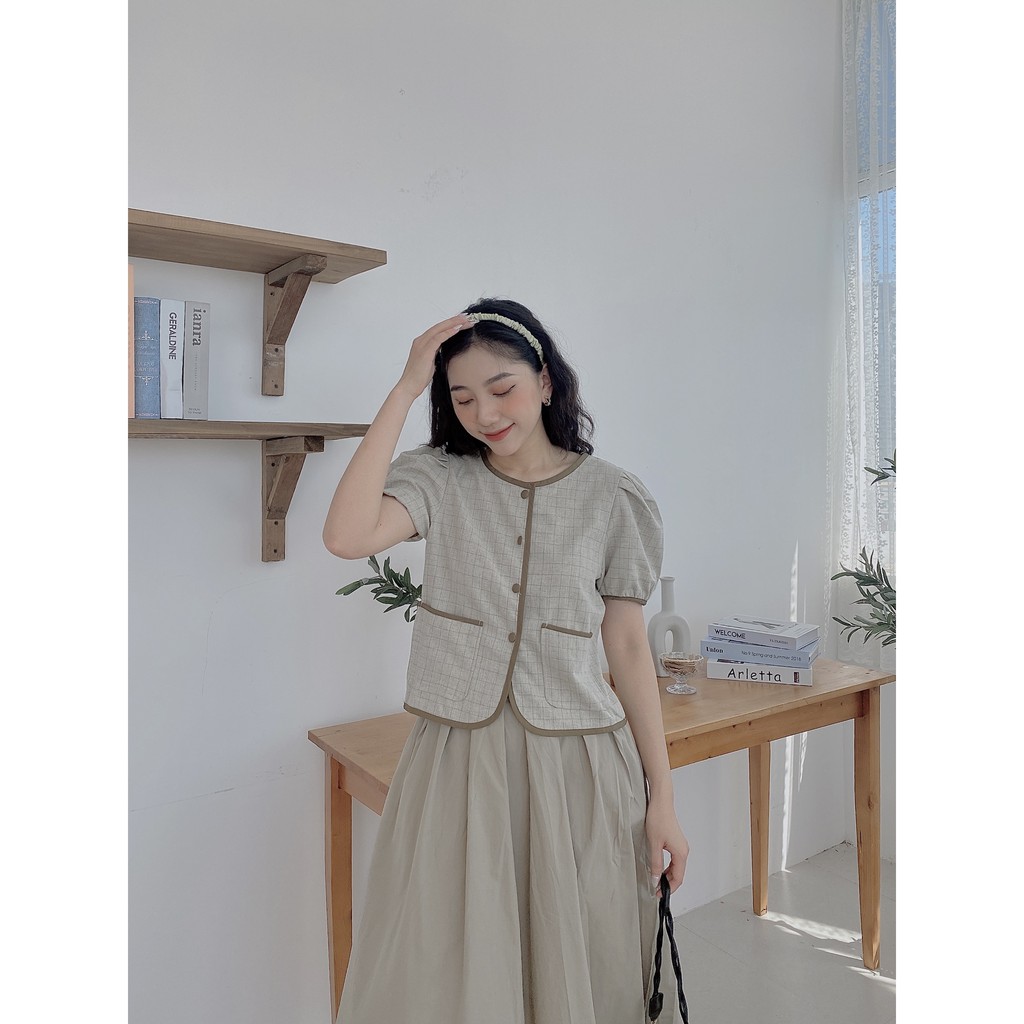 ÁO KHUY BỌC XANH CỐM | BigBuy360 - bigbuy360.vn