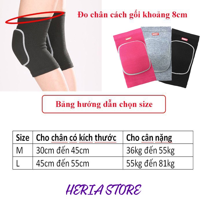 Bảo vệ đầu gối, bó gối thể thao Aolikes có đệm tập Gym Yoga Dance cao cấp Heria Store A-0210