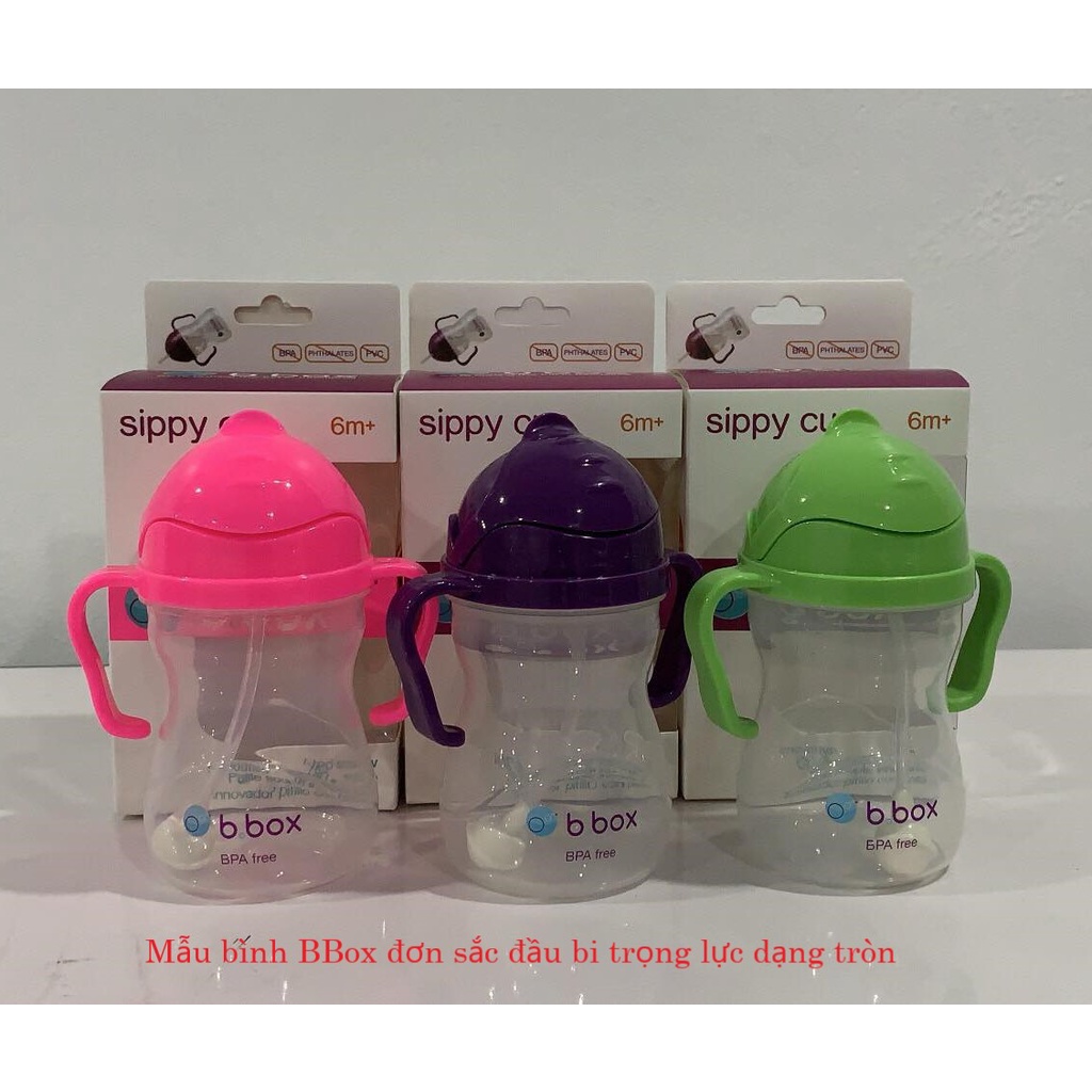 Bình tập uống nước đơn màu BBox Sippy Cups, Úc (240ml) cho trẻ từ 6 tháng tuổi