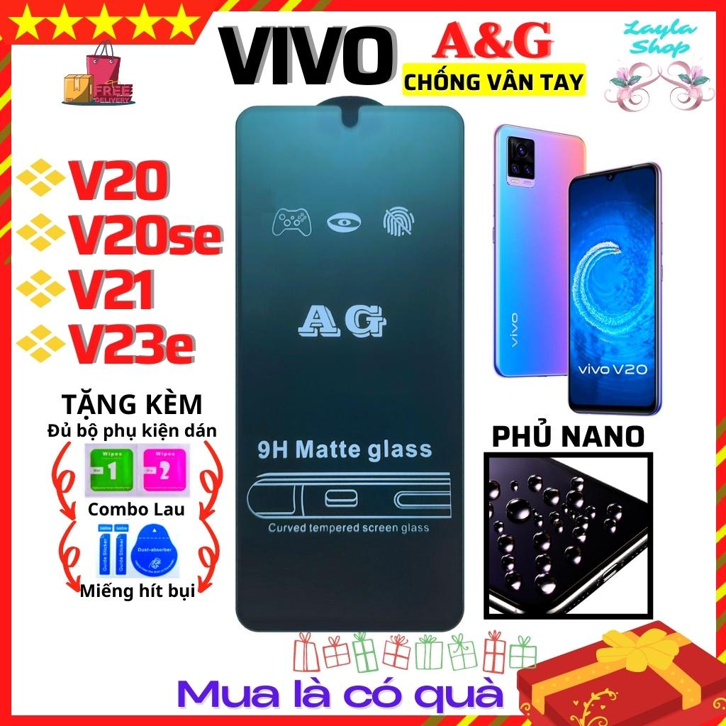 Kính Cường Lực Vivo V20 V20SE V21 5G V23E V25 V25E V27E - Full màn hình - Phủ Nano Cao cấp