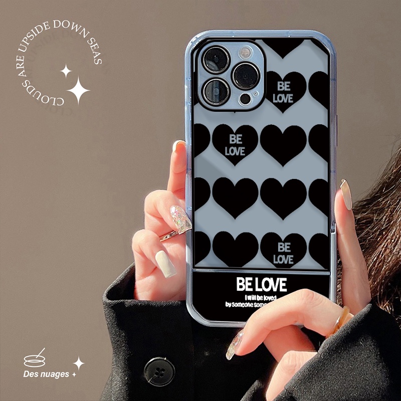 Ốp Điện Thoại Silicone Mềm Trong Suốt Chống Sốc Có Giá Đỡ Hình Trái Tim Cho Iphone 13 12 11 Pro MAX XR X XS MAX 6S 7 8 Plus 6 SE 2020