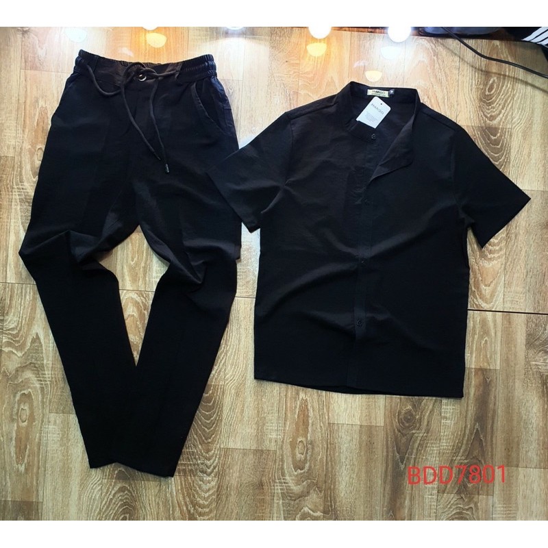 [FRESHIP XTRA]Bộ đũi cổ tàu áo cộc quần dài Mango | BigBuy360 - bigbuy360.vn