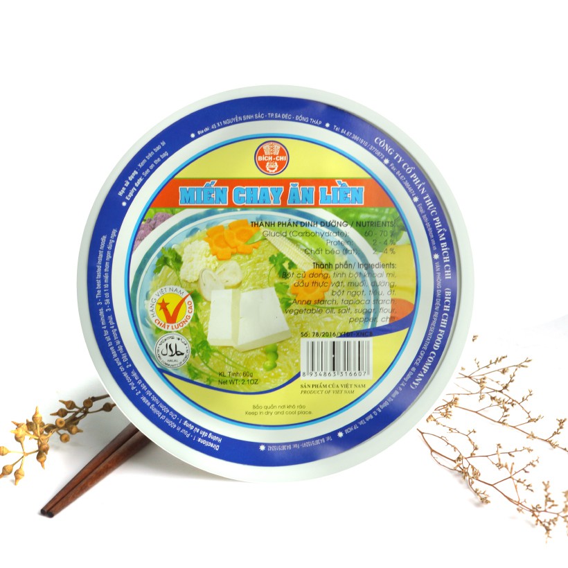 Miến chay ăn liền Bích Chi (tô 60g)