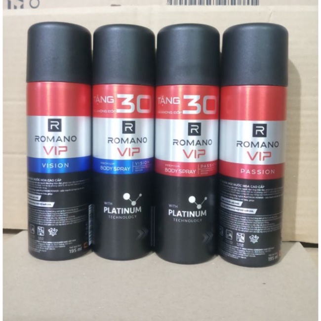 Xịt ngăn mùi Romano Vip Nước Hoa Cao Cấp 195ml hàng chuẩn giá tốt | WebRaoVat - webraovat.net.vn