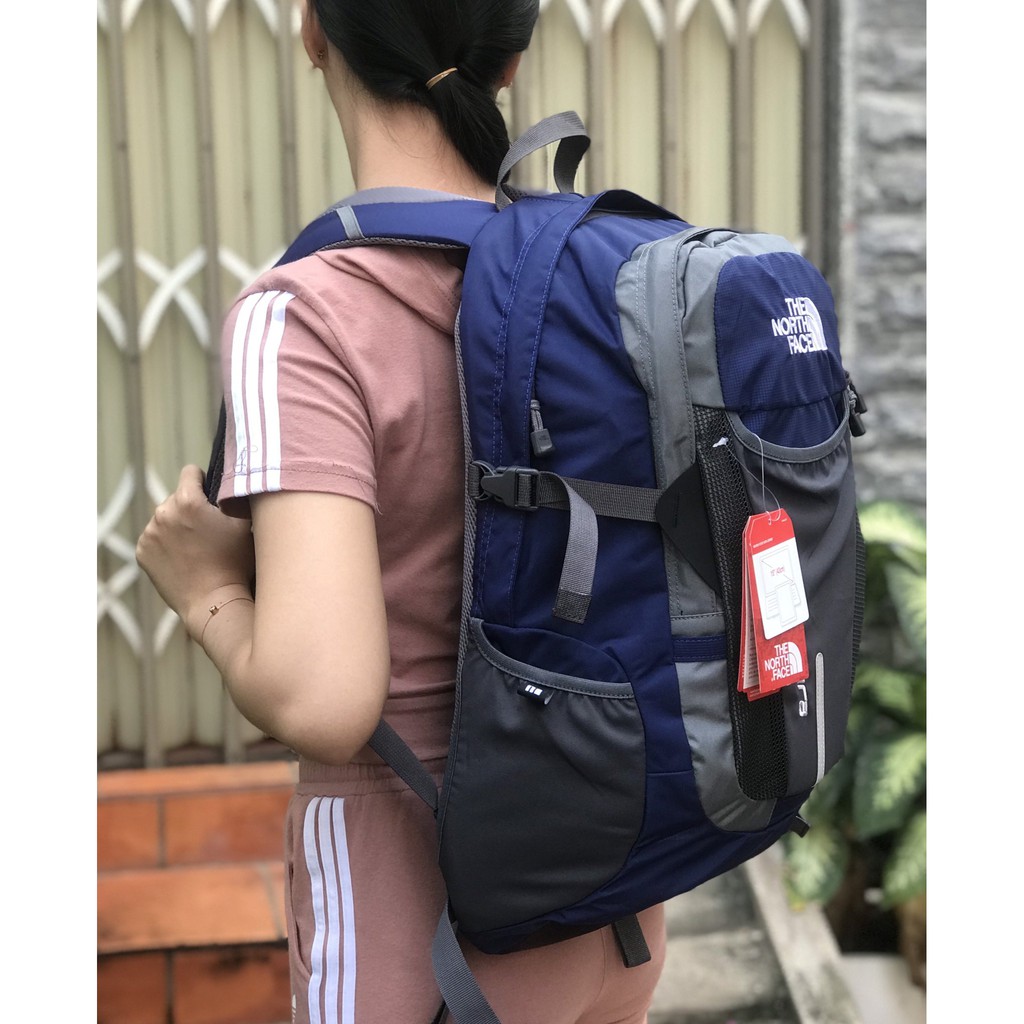 Balo Laptop The North Face Amira Màu Xanh Đen Phối Xám Đen