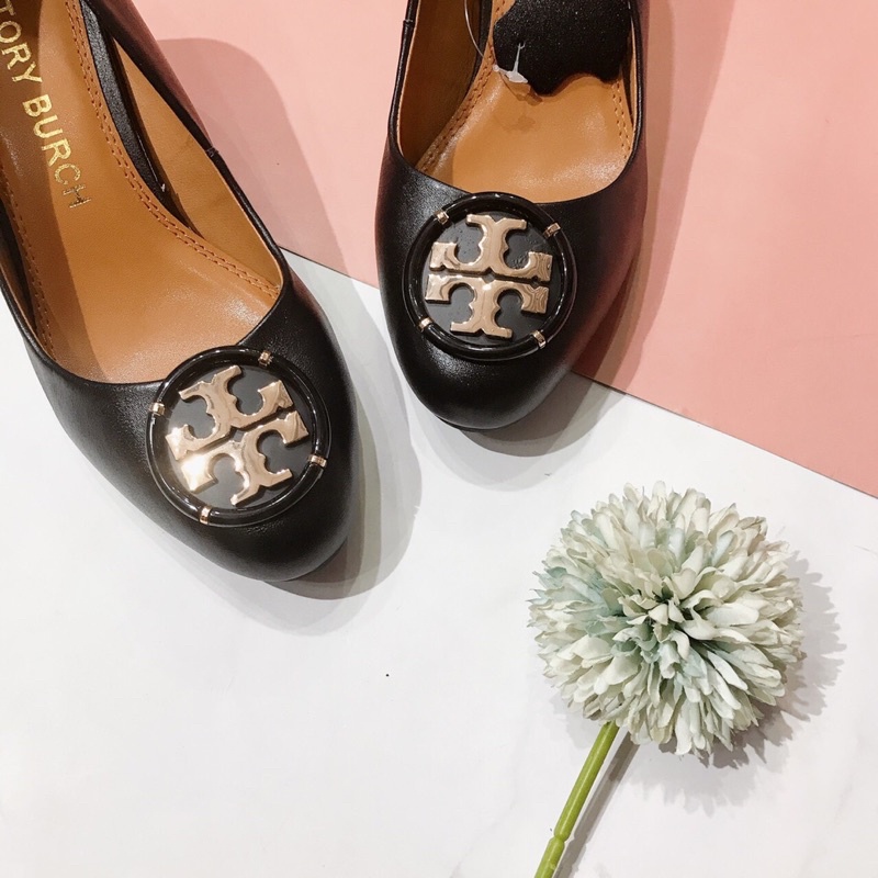 Giày cao gót công sở gót vuông, giày cao gót trụ da thật toàn bộ