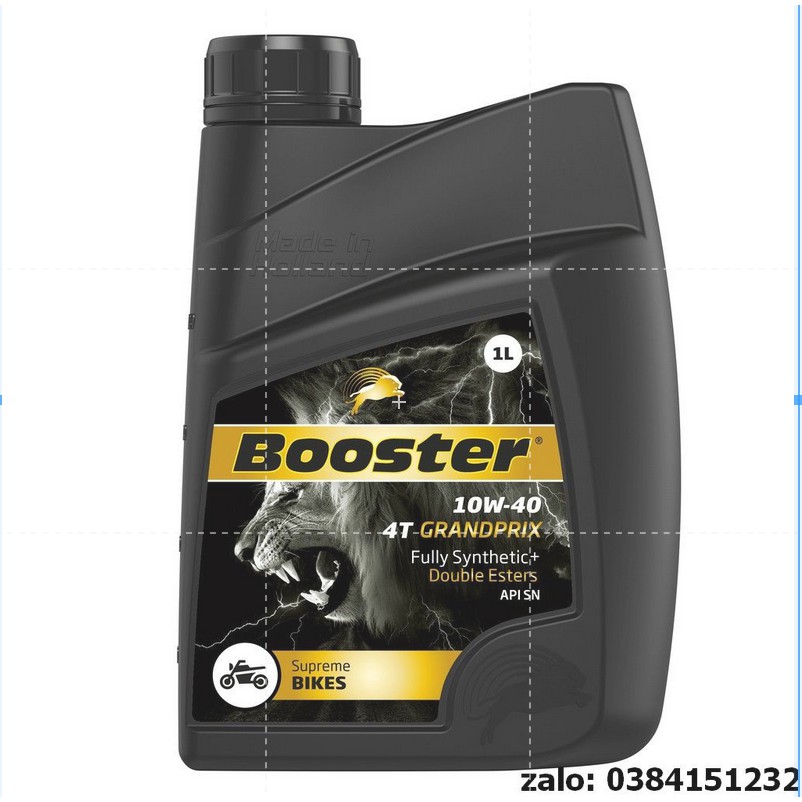 [Sỉ giá tốt]Nhớt Booster 4T GRANDPRIX 10W40 Chai 1L nhập khẩu Hà Lan, hàng xịn giá tốt, hàng xịn giá tốt
