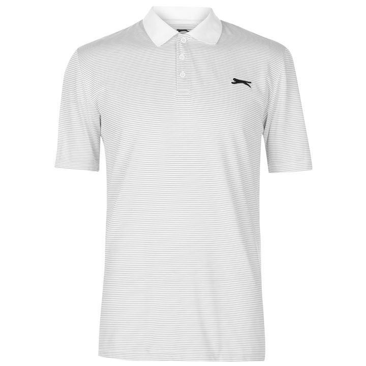 Áo thun nam Slazenger Micro Stripe Golf Polo (màu White) - Hàng size châu Âu