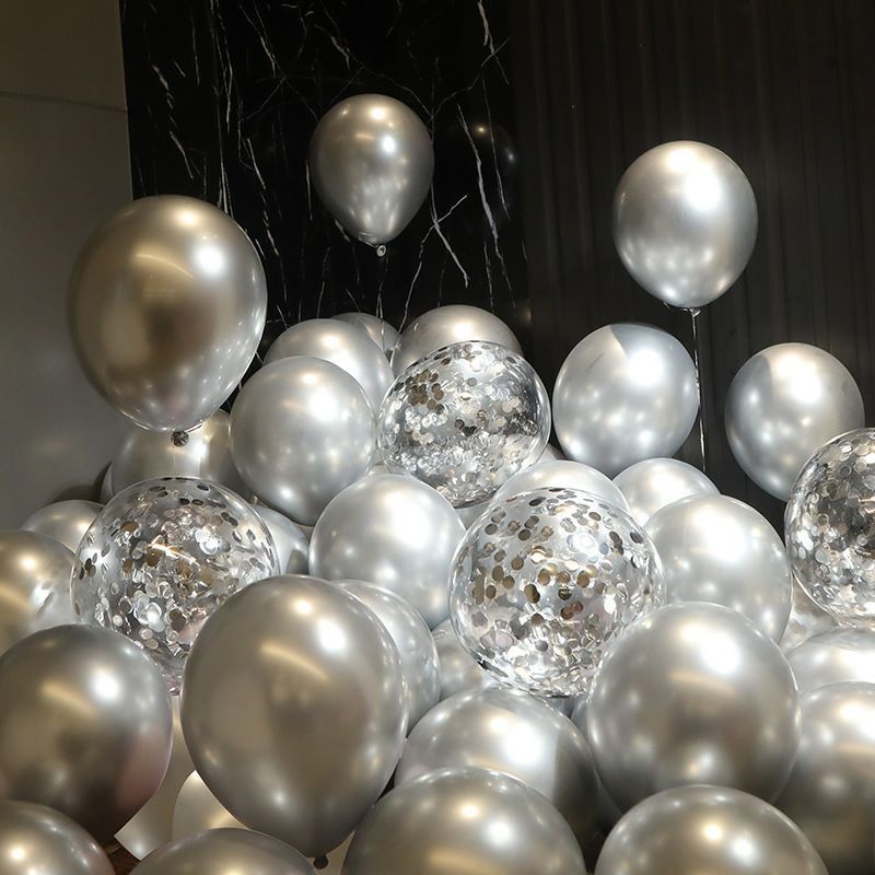 Set 10 bóng SIÊU NHŨ mix bóng BÓNG KIM TUYẾN BÓNG 2 LỚP trang trí tiệc cưới, sinh nhật