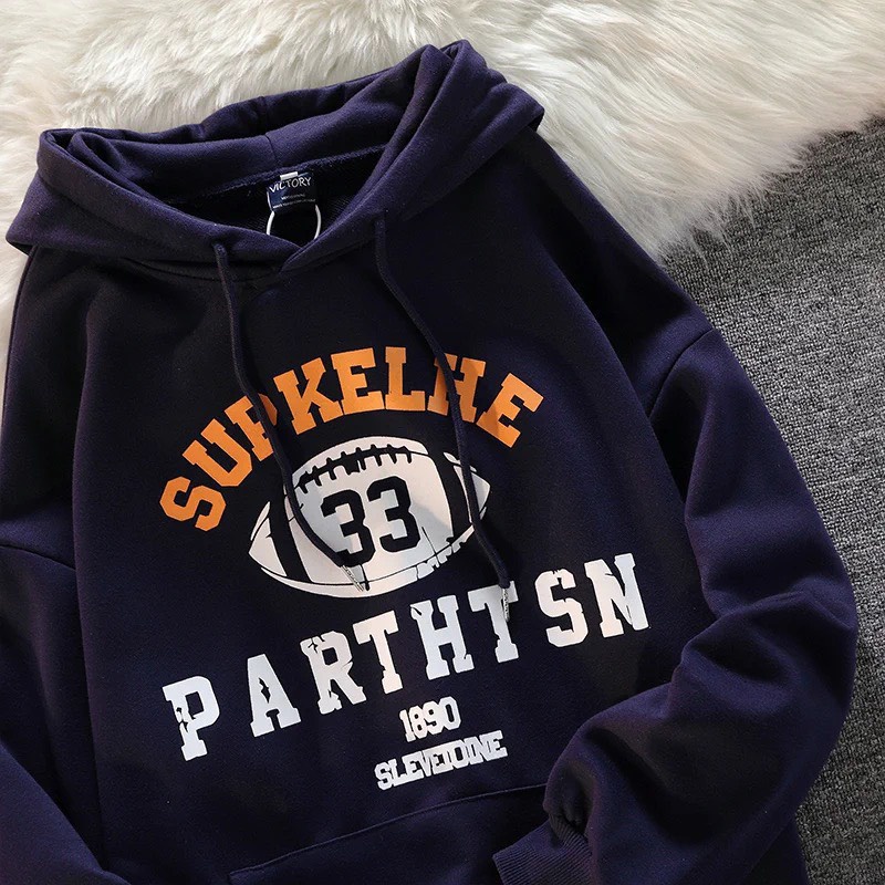 Áo hoodie nỉ unisex 33 dáng rộng mũ trùm 2 màu