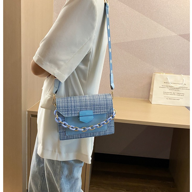 Túi đeo chéo nữ mini phối màu Fashion & Bag 90202 | BigBuy360 - bigbuy360.vn