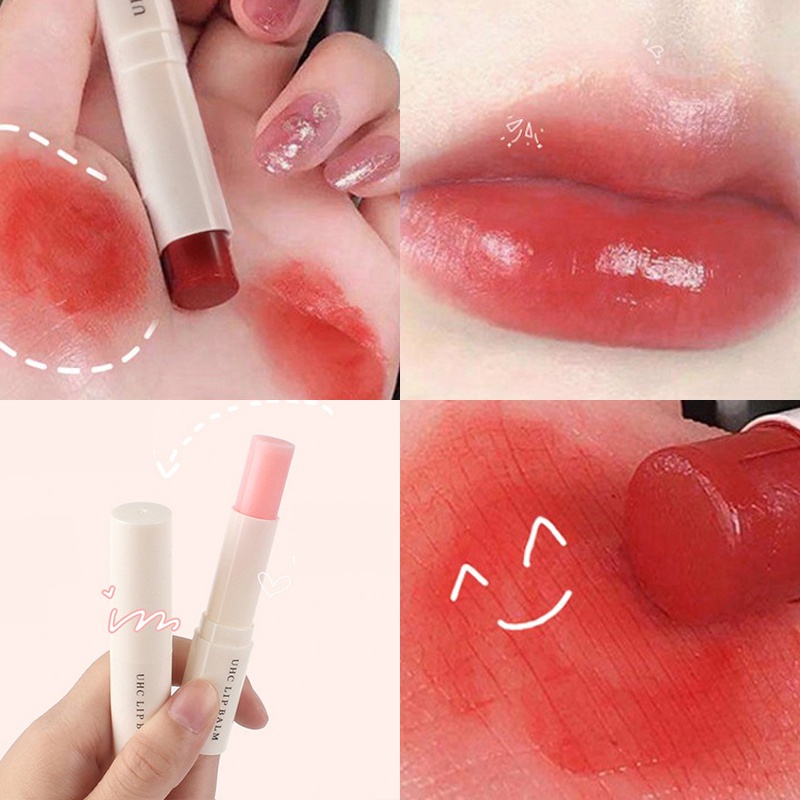 [Hàng mới về] Son dưỡng môi UHC cấp ẩm giữ ẩm thay đổi màu sắc lâu trôi tẩy tế bào chết chống khô môi hiệu quả