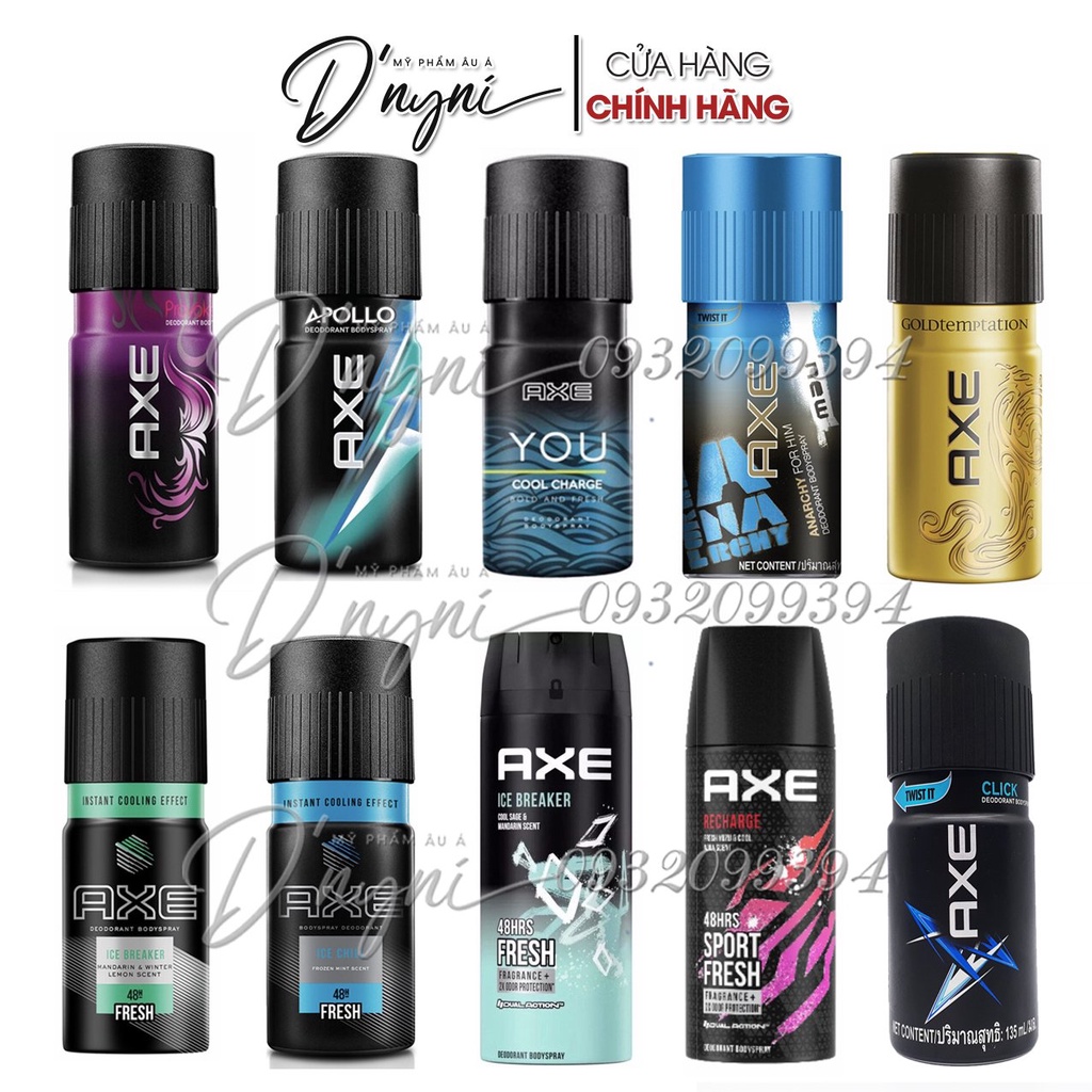 Xịt Khử Mùi Ngăn Mùi Toàn Thân AXE Dark Temptation THÁI LAN 150g