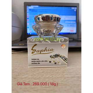 Kem trắng da ngăn ngừa lão hoá dưỡng ẩm saphia 18g