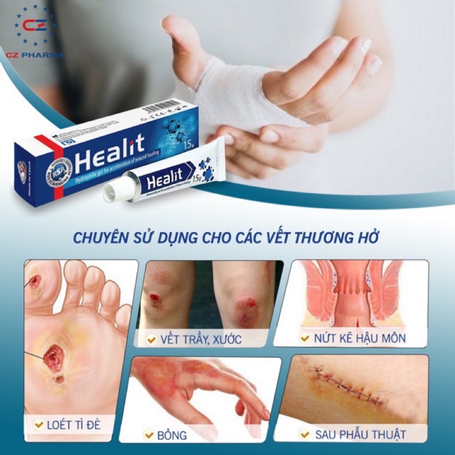 HEALIT - Gel bôi vết thươn.g hở, giúp lành thươn.g nhanh, hạn chế sẹo xấu