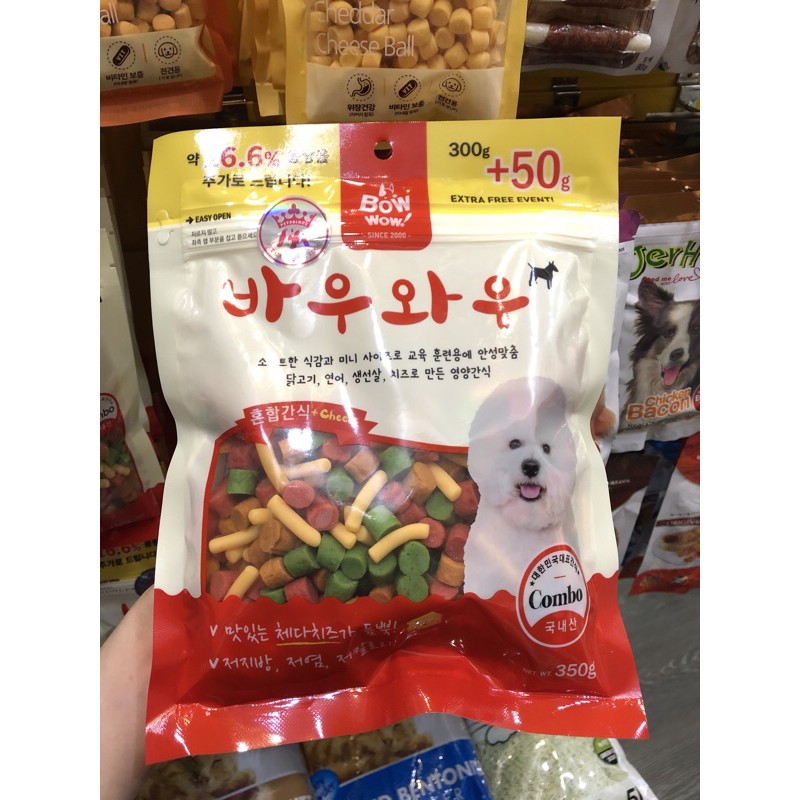 Bánh thưởng cho chó Snack hỗn hợp Mixed Snack Bowwow Hàn Quốc