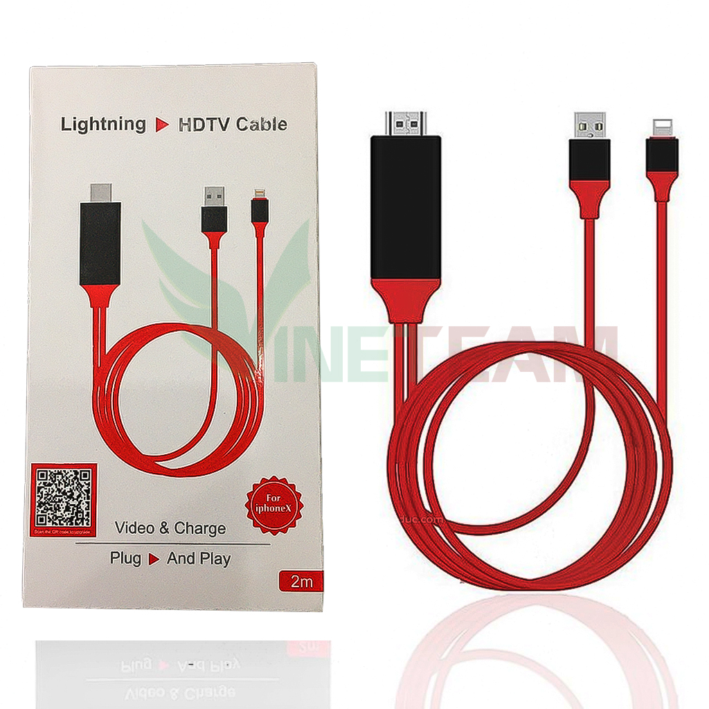 Cáp chuyển tín hiệu Lightning To HDMI - Siêu xịn - Kết nối sang tivi, TV, máy chiếu HDTV Cable Plug and Play -dc4437