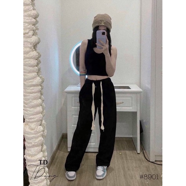 Quần xuông nhung tăm( Ảnh thật shop chụp) | BigBuy360 - bigbuy360.vn